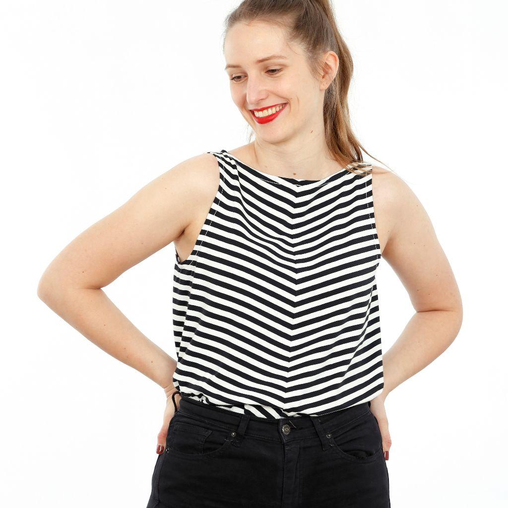 Preview: Papierschnittmuster Luftiges Damentop Frau Lizzy XS-XL